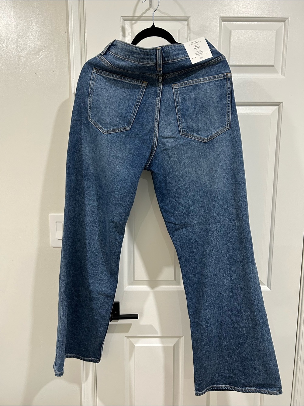 H&M High Waisted Wide Leg Jeans Size 12